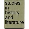 Studies In History And Literature door Samford University