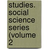 Studies. Social Science Series (Volume 2 door University of Missouri