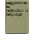 Suggestions For Instruction In Language