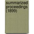 Summarized Proceedings (1899)