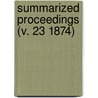 Summarized Proceedings (V. 23 1874) by American Association for the Science