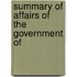 Summary Of Affairs Of The Government Of