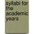 Syllabi For The Academic Years