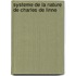 Systeme de La Nature de Charles de Linne