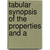 Tabular Synopsis Of The Properties And A door Farbenfabriken Vorm. Friedrich Co