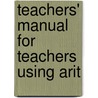 Teachers' Manual For Teachers Using Arit by Derek Prince