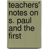 Teachers' Notes On S. Paul And The First door Episcopal Church Diocese Commission