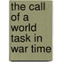 The Call Of A World Task In War Time
