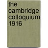 The Cambridge Colloquium 1916 door American Mathematical Colloquium