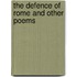 The Defence Of Rome And Other Poems