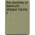 The Doctrine Of Damnum Absque Injuria; C