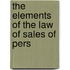 The Elements Of The Law Of Sales Of Pers