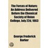 The Forces Of Nature; An Address Deliver