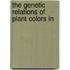 The Genetic Relations Of Plant Colors In