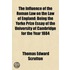The Influence Of The Roman Law On The La