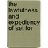 The Lawfulness And Expediency Of Set For