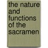 The Nature And Functions Of The Sacramen
