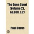 The Open Court (Volume 22, No.630, C.2)