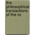 The Philosophical Transactions Of The Ro