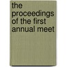 The Proceedings Of The First Annual Meet by National Conference on Extension