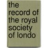 The Record Of The Royal Society Of Londo
