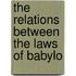 The Relations Between The Laws Of Babylo