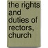 The Rights And Duties Of Rectors, Church