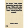The Suttees' Cry To Britain; Containing door James Peggs