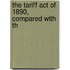 The Tariff Act Of 1890, Compared With Th