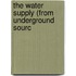 The Water Supply (From Underground Sourc