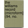 The Williams Record (Microform] (94, No. door General Books