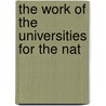 The Work Of The Universities For The Nat door Sir Richard Claverhouse Jebb