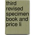 Third Revised Specimen Book And Price Li