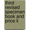 Third Revised Specimen Book And Price Li door Dianna Palmer
