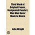 Third Work Of Original Poems, Designated