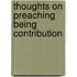 Thoughts On Preaching Being Contribution