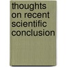 Thoughts On Recent Scientific Conclusion door Thoughts