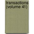 Transactions (Volume 41)