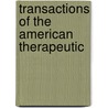 Transactions Of The American Therapeutic door American Therapeutic Society