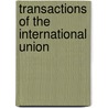 Transactions Of The International Union door International Union for Research
