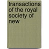 Transactions Of The Royal Society Of New door Royal Society Zealand