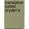 Translation Called Dryden's by Arthur Hugh Clough