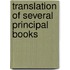 Translation Of Several Principal Books