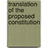 Translation Of The Proposed Constitution