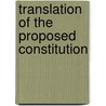 Translation Of The Proposed Constitution door Cuba