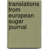 Translations From European Sugar Journal door Truman Garrett Palmer