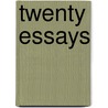 Twenty Essays door Sir Francis Bacon