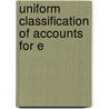 Uniform Classification Of Accounts For E door National Association of Commissioners