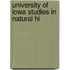 University Of Iowa Studies In Natural Hi