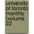 University Of Toronto Monthly (Volume 22